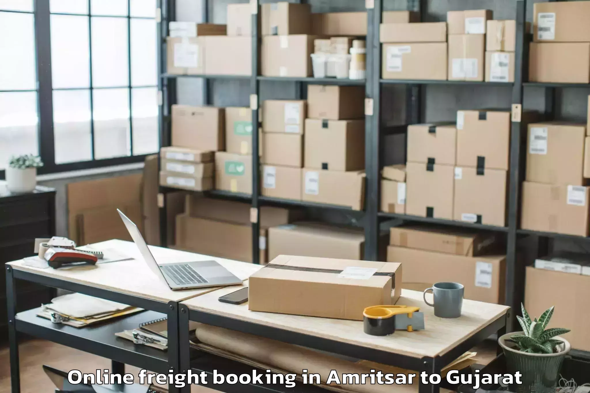 Amritsar to Khedbrahma Online Freight Booking Booking